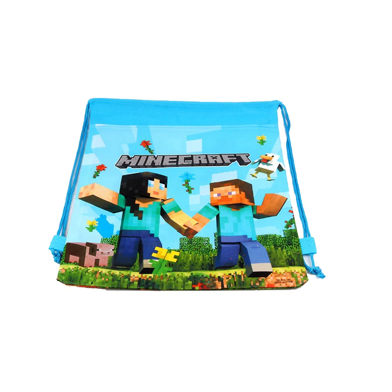 

1pc/pack Minecraft Theme Party Loot Bag Party Supplies Elastic bag kids Birthday Wedding Party Decoration