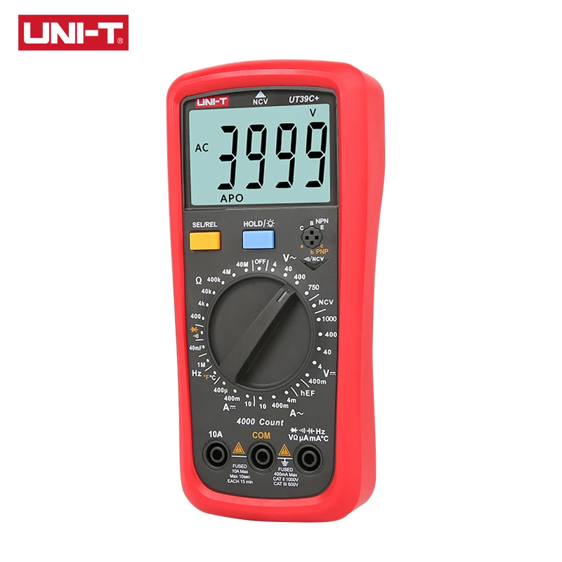 Цифровой мультиметр UT39C + тестер диапазона авто улучшенный с UT39A/UT39C AC DC V/A