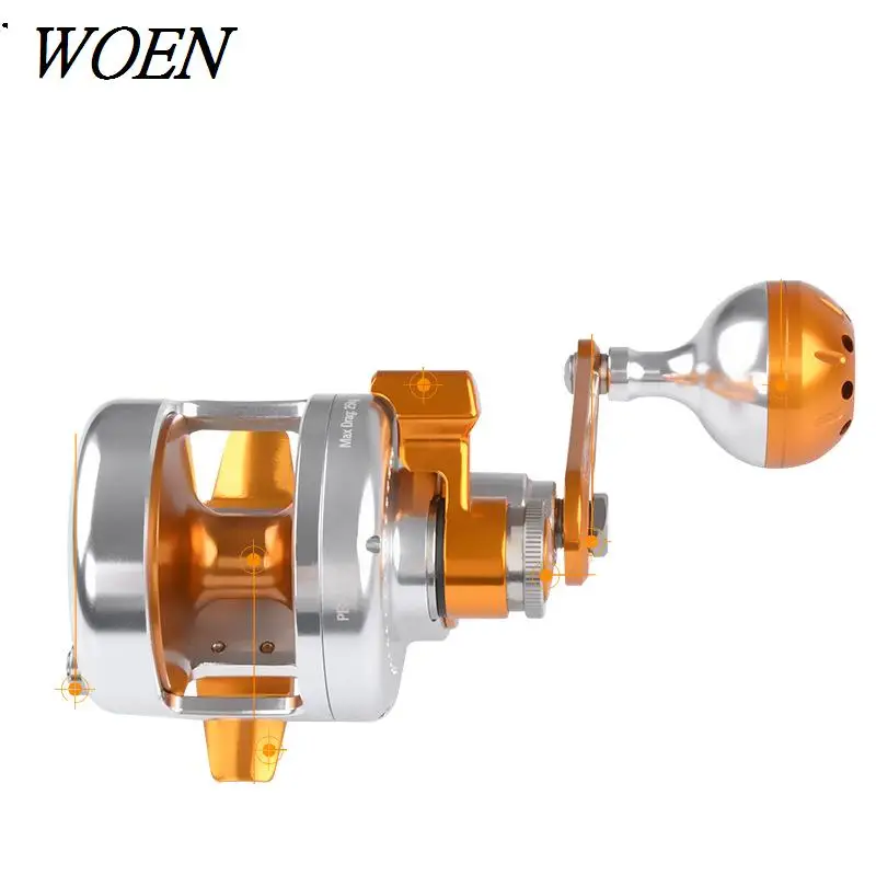 

WOEN JIG10300 All metal Iron plate wheel 8+2BB Heavyweight 25KG Trolling Drum wheel Slow shake Sea fishing wheel