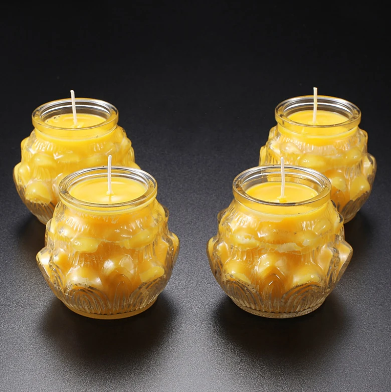 Buy 42 Hours Burning Glass Cased Tea Light, Butter