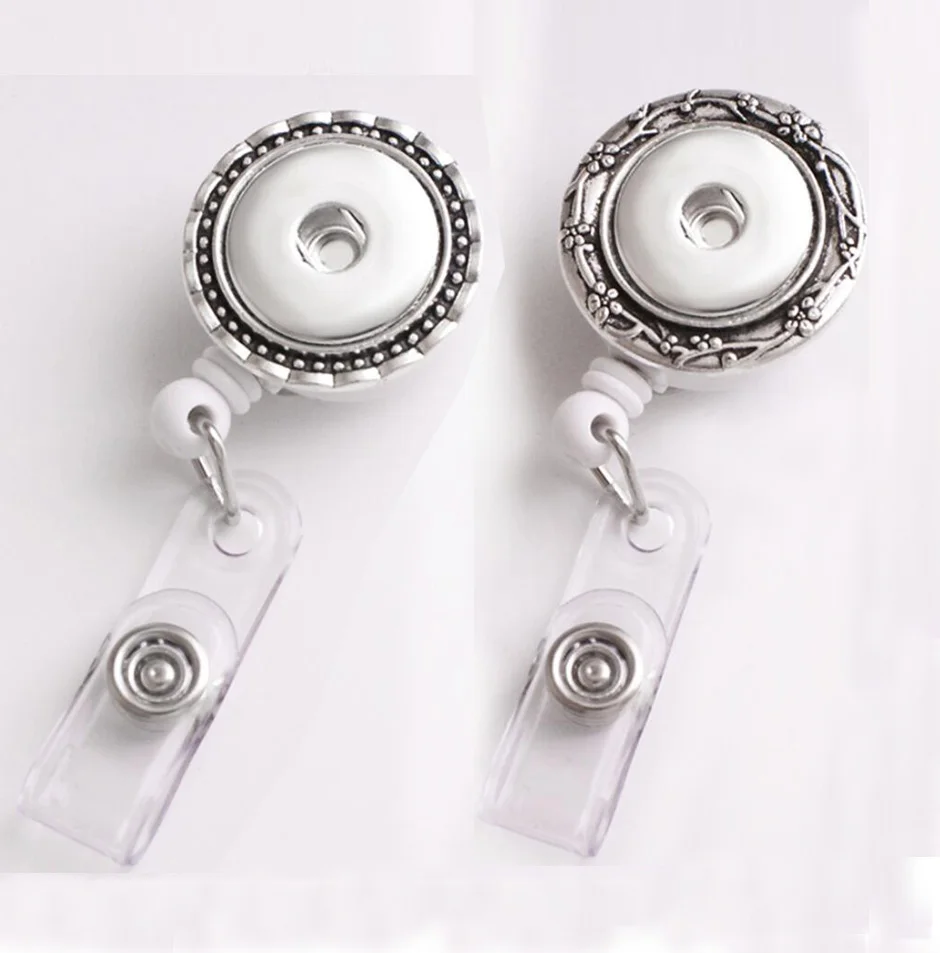 

Badge Reel ID holder, retractable badge holder, interchangeable 18mm snap button jewelry Fishing line high quality NA578