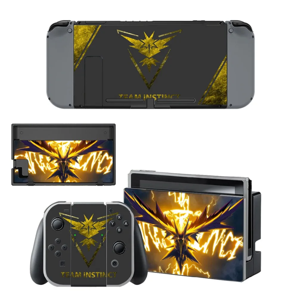 Наклейка Pokemon GO виниловая Защитная для Nintendo Switch NS консоль + контроллер подставка