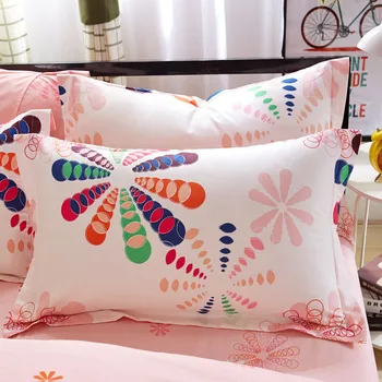 

1 Piece 480*740mm 7 Colors Floral Pillow Case Cover 100% Polyester Plain Knitted Pillowcase For Kids Adults XF340-39 55