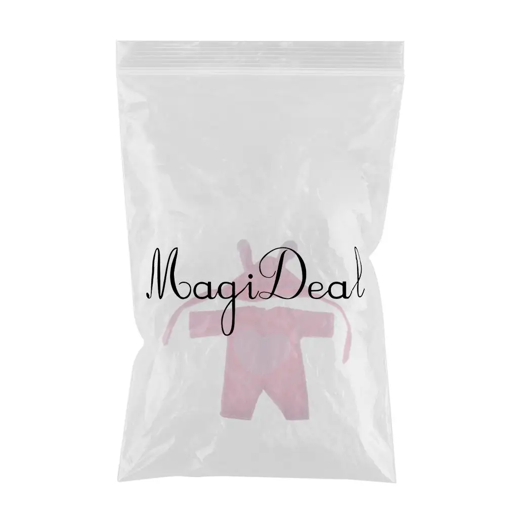 2pcs Lovely Plush Jumpsuit Hat Suit for 25cm Mellchan Baby Doll Accessories Pink