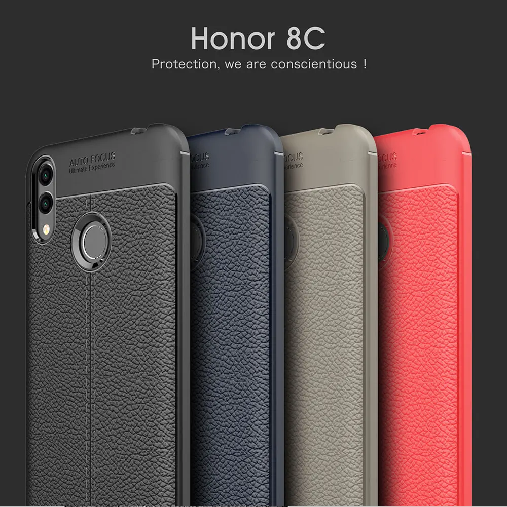 Honor 8C чехол для huawei Honor 8C 6,2" чехол из мягкой кожи ТПУ силиконовый бампер чехол для телефона чехлы Чехлы на Honor 8C 6,26"