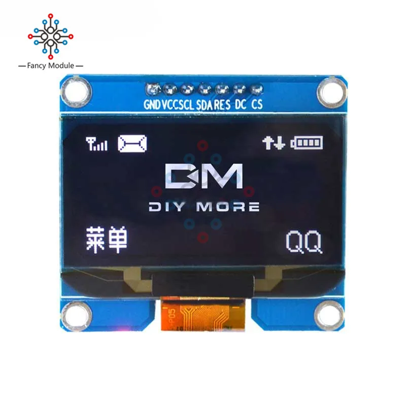 1 54 &quot7PIN oled дисплей модуль SSD1309 подходит для SSD1306 SPI IIC I2C интерфейс 12864 OLED экран 3 5 V