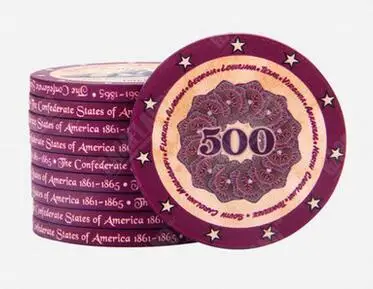 10 шт./лот, Премиум керамические фишки, 10 г, рисунок истории Америки, высокое качество, Техасский Холдем, покер, азартные игры, чип для казино - Цвет: 500