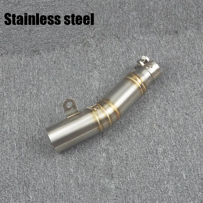 YZF R6 2006-2018 Slip-on de escape de la motocicleta medio enlace tubo adaptador de sección titanium Aleación de escapar para YAMAHA r6 YZF R6 2006-18