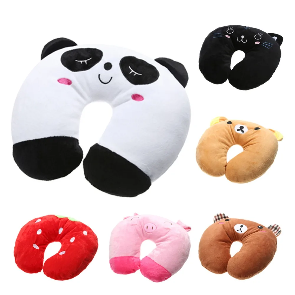 

Comfortable Multi-Color Cartoon Pattern U Shaped Travel Pillow PP Cotton Neck Pillow Automatic Neck Support Head Rest Cushion