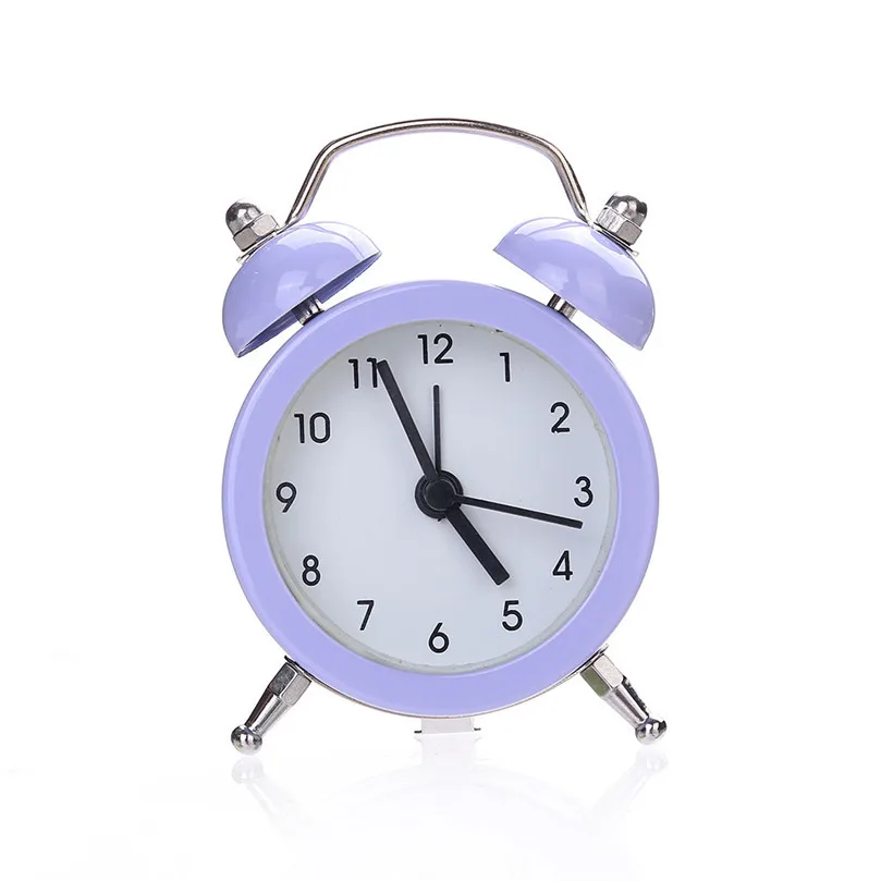 Twin Bell Silent Alloy Stainless Metal Alarm Clock For Children gift Clocks Hot Sale new #4m08 (9)