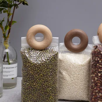 

Nordic Wooden Donut Seal Clip Kitchen Snack Sealing Clip Home Storage Clip Kitchen Storage Clip