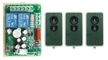 

AC220V 2CH Wireless Remote Control Switch System 1*Receiver + 3*Ultra -thin acrylic Transmitters for Appliances Gate Garage Door