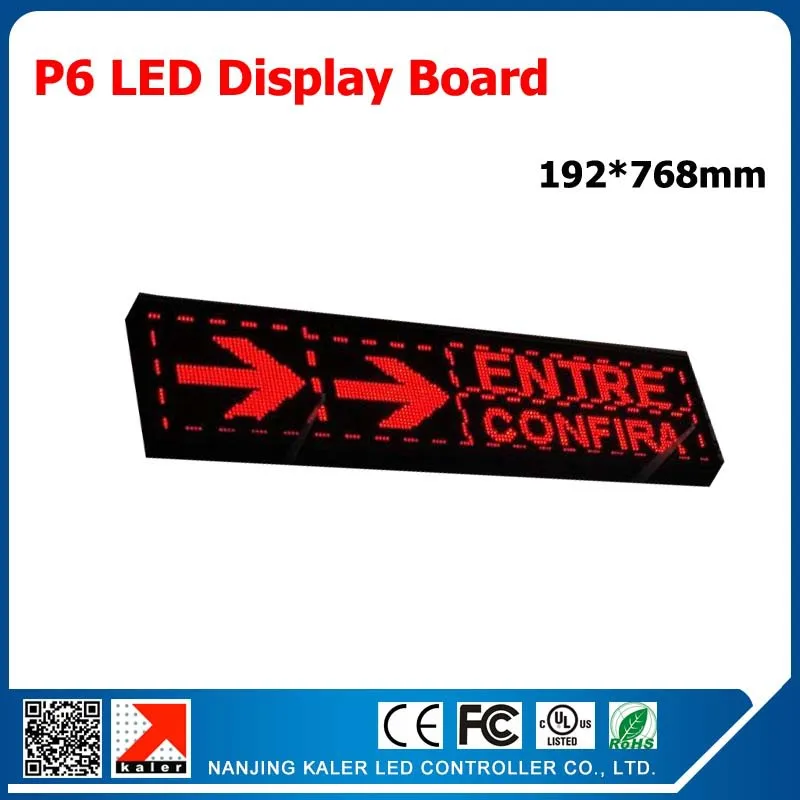 192x768 мм Полноцветный P6 светодиодные панели внутреннего 3in1 smd 1/8 сканирования текстовый дисплей LED панель для магазина реклама