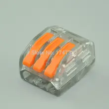 10PCS/kit PCT-213 spring lever wire connector 32A 3 pin 222-413 Upgraded version