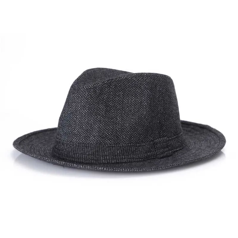 Новая Мода Шерсть Мужская черная фетровая шляпа для Для женщин шерсть широкими полями jazzchic Кепки Винтаж Панама Защита от солнца top hat