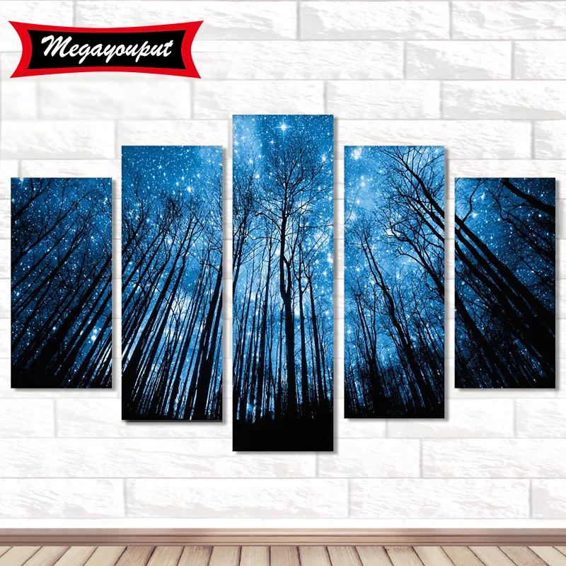 5d diamond painting full drill square Starry Sky 95*45cm Forest embroidery christmas decorations Northern Europe | Дом и сад
