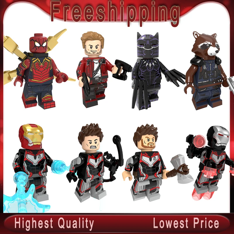

Building Blocks Super Heroes Bricks Iron Man Spider-ManThor War Machine Wolverine Figures Gift For Children Toys PG8232