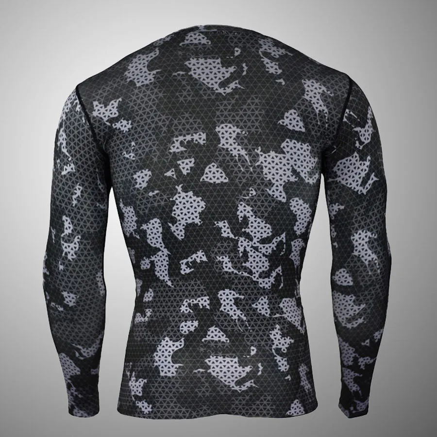 Зимняя теплая рубашка мужская компрессионная камуфляжная флисовая кальсоны термобелье Мужская одежда для фитнеса MMA Rashgard мужской
