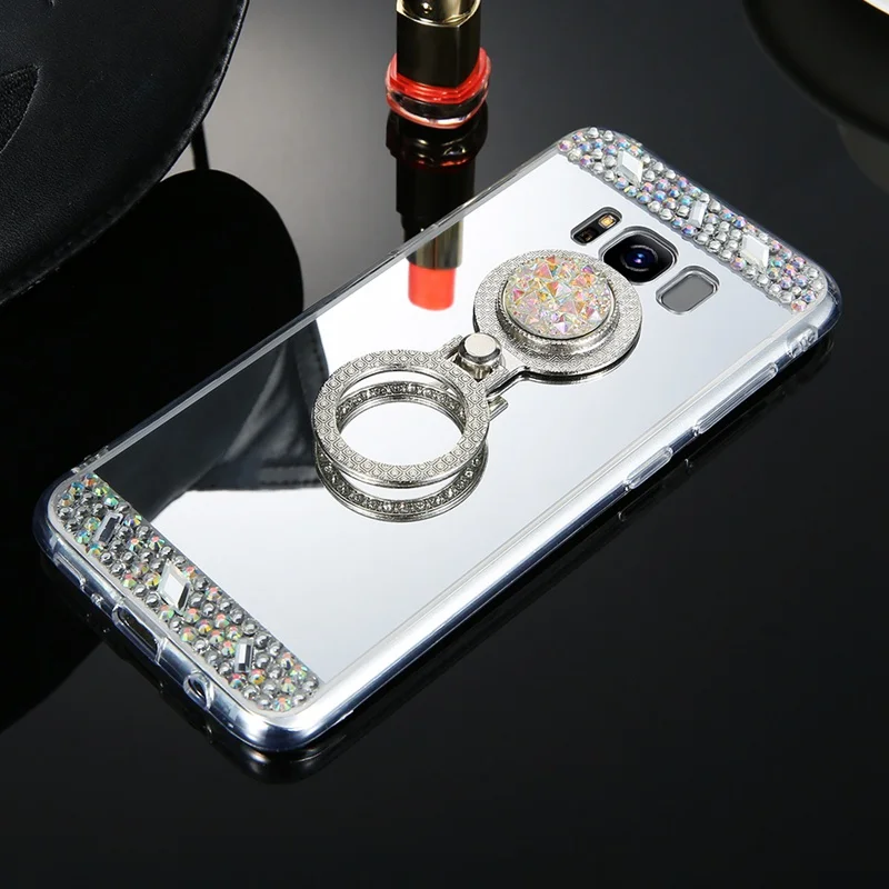 Для samsung Galaxy S8 плюс S7 S6 край роскошный зеркальный чехол для телефона для samsung A3 A5 A7 J3 J5 J7 чехол для телефона чехол - Цвет: Silver