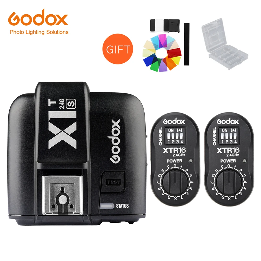

Godox X1T-S TTL 2.4G Flash Transmitter + 2x XTR-16 Receivers Set For Sony Camera A7RII A7R A58 Godox DE300 DE400 SK300 SK400