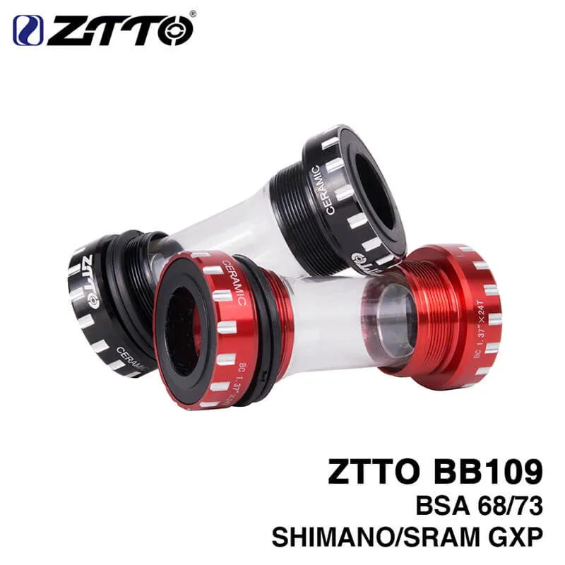 

ZTTO BB109 BB68 BSA68 Bottom Bracket MTB Bike External Bearing Bottom Brackets for Shimano 24mm SRAM 22mm GXP Crankset