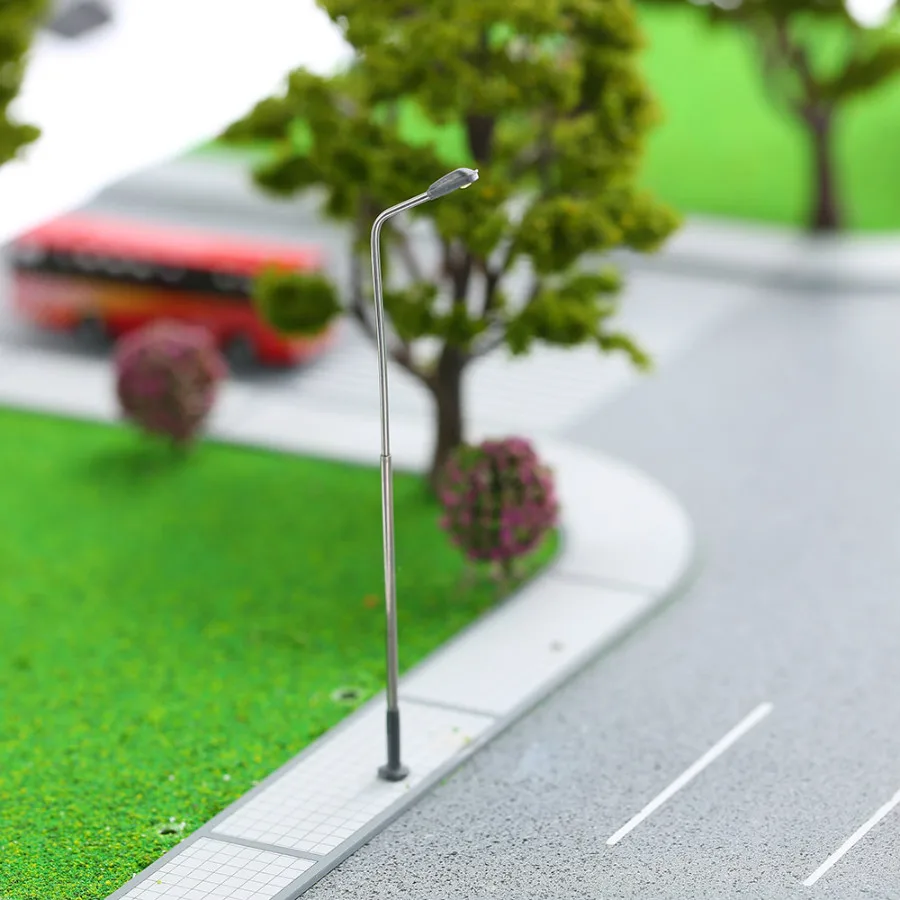 

50PCS 1/75-1/1000 SCALE MODEL RAILWAY STREET STEEL LIGHTS LAMPPOST WITH DC 3V LEDS Model Toy Accessory Model Building Kits