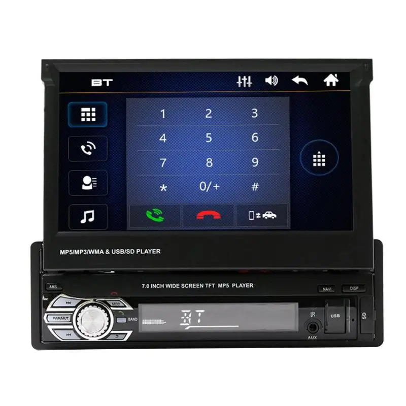 7in Сенсорный экран Bluetooth автомобиля gps MP5 MP3 Player Радио USB/TF/AUX + карта