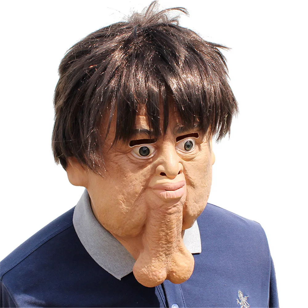 

Halloween Carnival Cosplay Face Reproductive Organs Funny Latex Mask Horror Creative Mask Adult