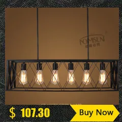 Винтажный подвесной светильник s промышленный железный подвесной светильник led Современный барный кофейный светильник lampara лампа для кухни ресторана