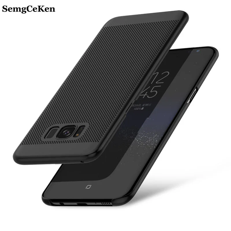 

SemgCeKen luxury original case for samsung galaxy s8 s 8 Breathable Mesh Radiating Skin phone cover for s8 plus s8plus capa