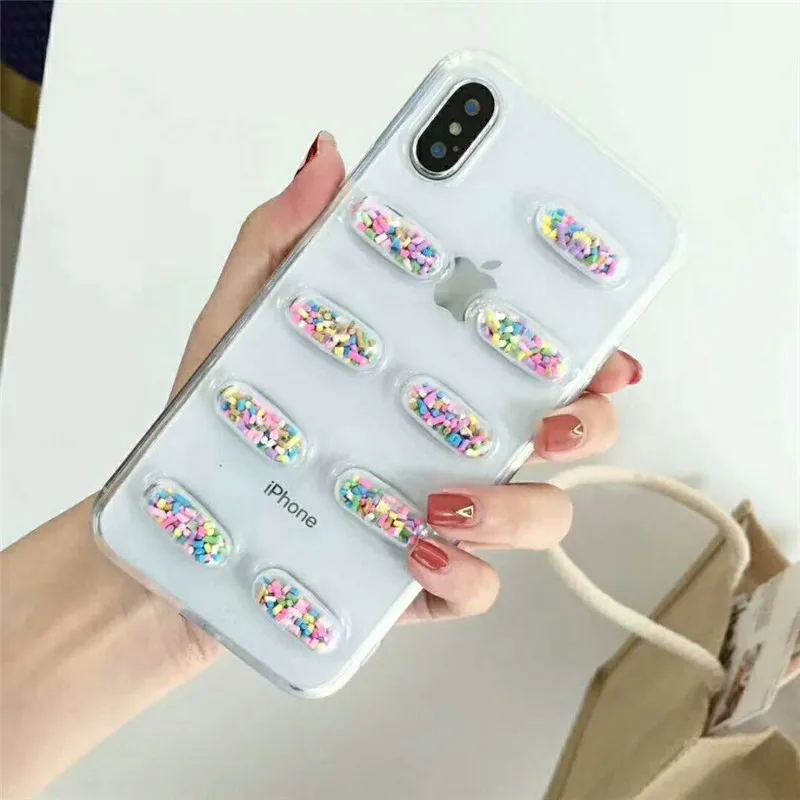 Чехол DIS, мягкий ТПУ чехол для телефона, для iphone XS, XR, XS, Max, X, 6, 6 S, 7, 8 plus, модный, забавный, 3D, Pill Character, Capsule, Candy, роскошный чехол на заднюю панель - Цвет: B