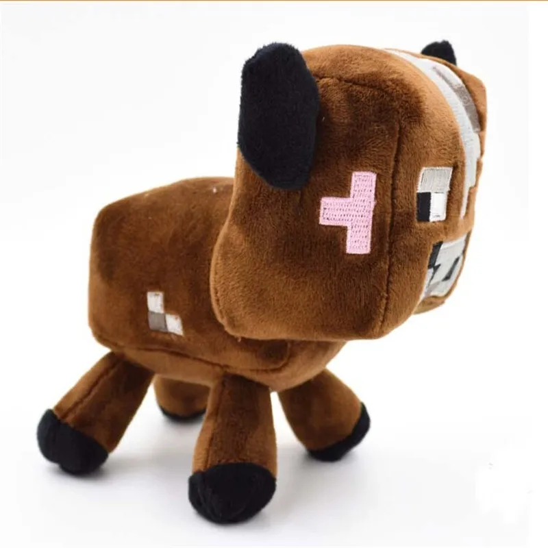 10pcs/lot 16cm Minecraft Baby Cow Stuffed Plush Toys Minecraft MC Brown Cow Plush Soft Animals Toy Brinquedos for Children Gifts