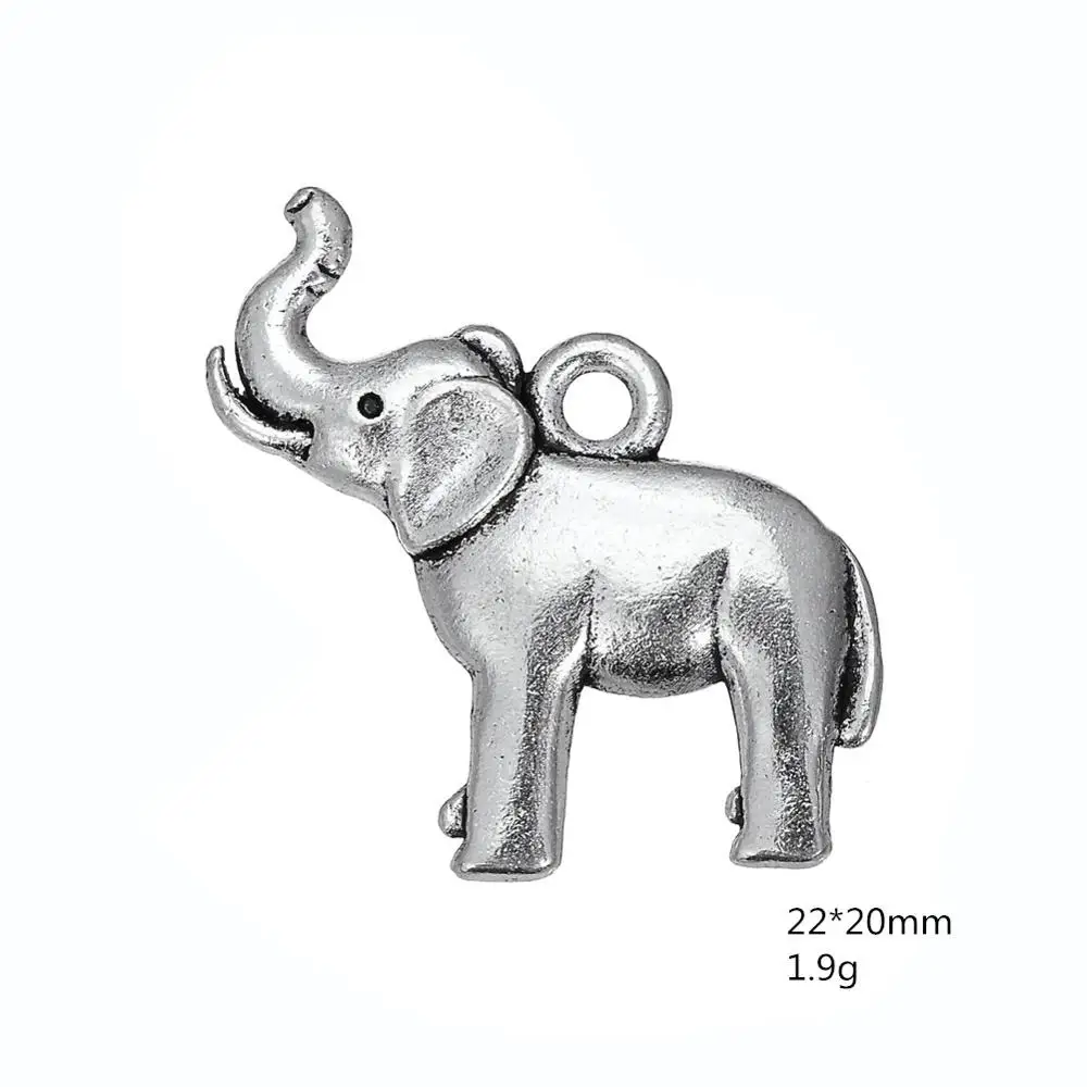 Skyrim Unqiue символ силы дикая природа животное носорог и слон амулеты подвески цинковый сплав металл для DIY ожерелья Изготовление 20 шт - Окраска металла: b
