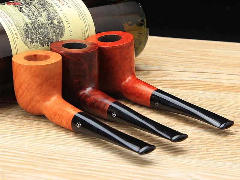 ft1 Free 10 Smoking Tools Kit Briar Wood Tobacco Pipe 9mm Acrylic Straight Type Mouthpiece 147mm Length Smoking Pipe + Free 10 Smoking Tools Kit