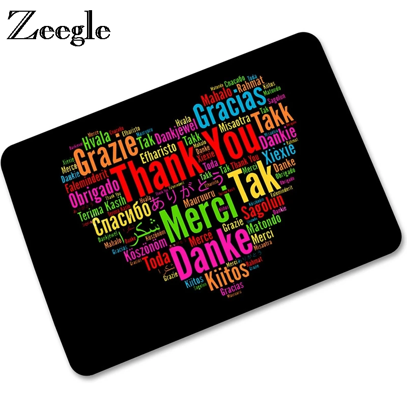 Zeegle Забавный резиновый коврик с принтом слов, Противоскользящий коврик для двери, коврик для входной двери, коврик для пола, коврик для передней части, напольный ковер