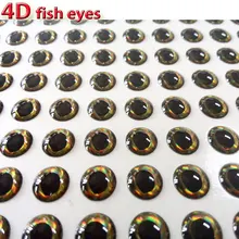 2017 горячие рыболовную приманку глаза слезинка ученик с 4D рыболовную приманку глаза бас джиги летят глаза Размер 3mm-12mm количество:300pcs/много