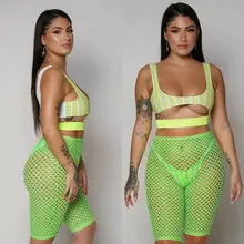 Пикантные женские летние пляжные штаны одежда для плавания сетчатая Прозрачная с вязаными вставками бикини с закрытой крышкой купальный костюм плавки