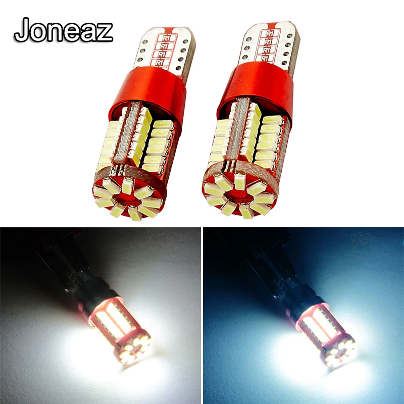 Joneaz 20x t10 Светодиодные лампы w5w светодиодные автомобильные огни интерьерный свет