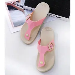 EABXZ/модные женские и мужские шлепанцы; Вьетнамки; летняя пляжная обувь на пробковой подошве; сандалии на плоской подошве для девочек;