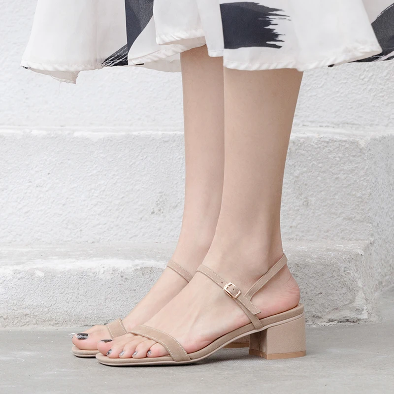 WETKISS/летние босоножки на толстом высоком каблуке, женские босоножки, коллекция 2019 года, офисные туфли с ремешком на щиколотке, женские