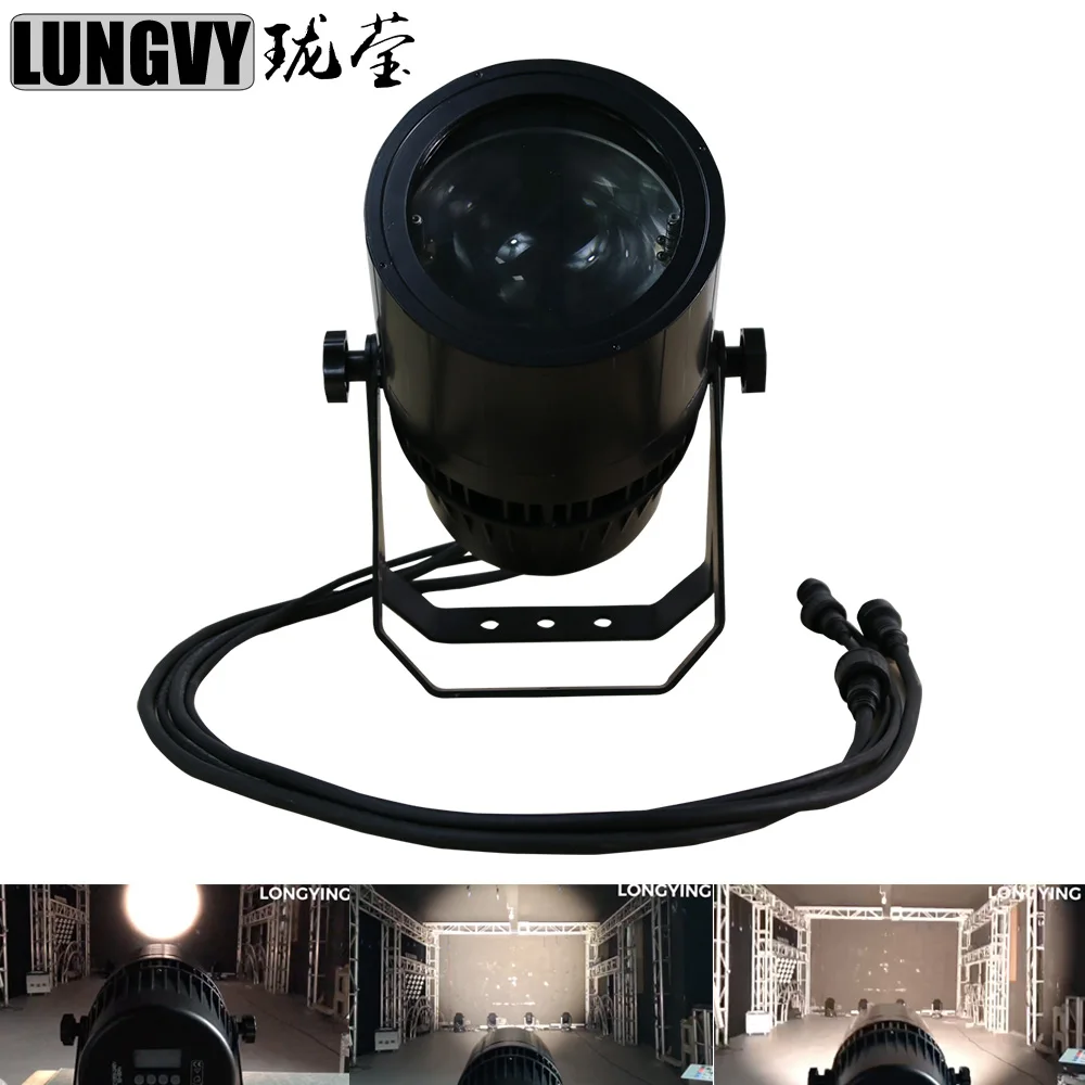 

Free Shipping IP65 1x200w COB LED Cold/Warm White Color led Zoom Par Can Down Light Studio Theater 10-45 Degree Angle Zoom Light