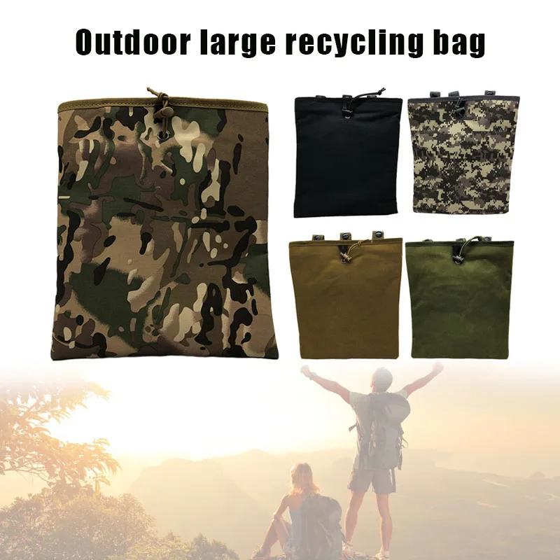 

Outdoor Travel Molle Pouch Bundles Drawstring Recycling Bag for Vest Sundries Camera Storage Bag New