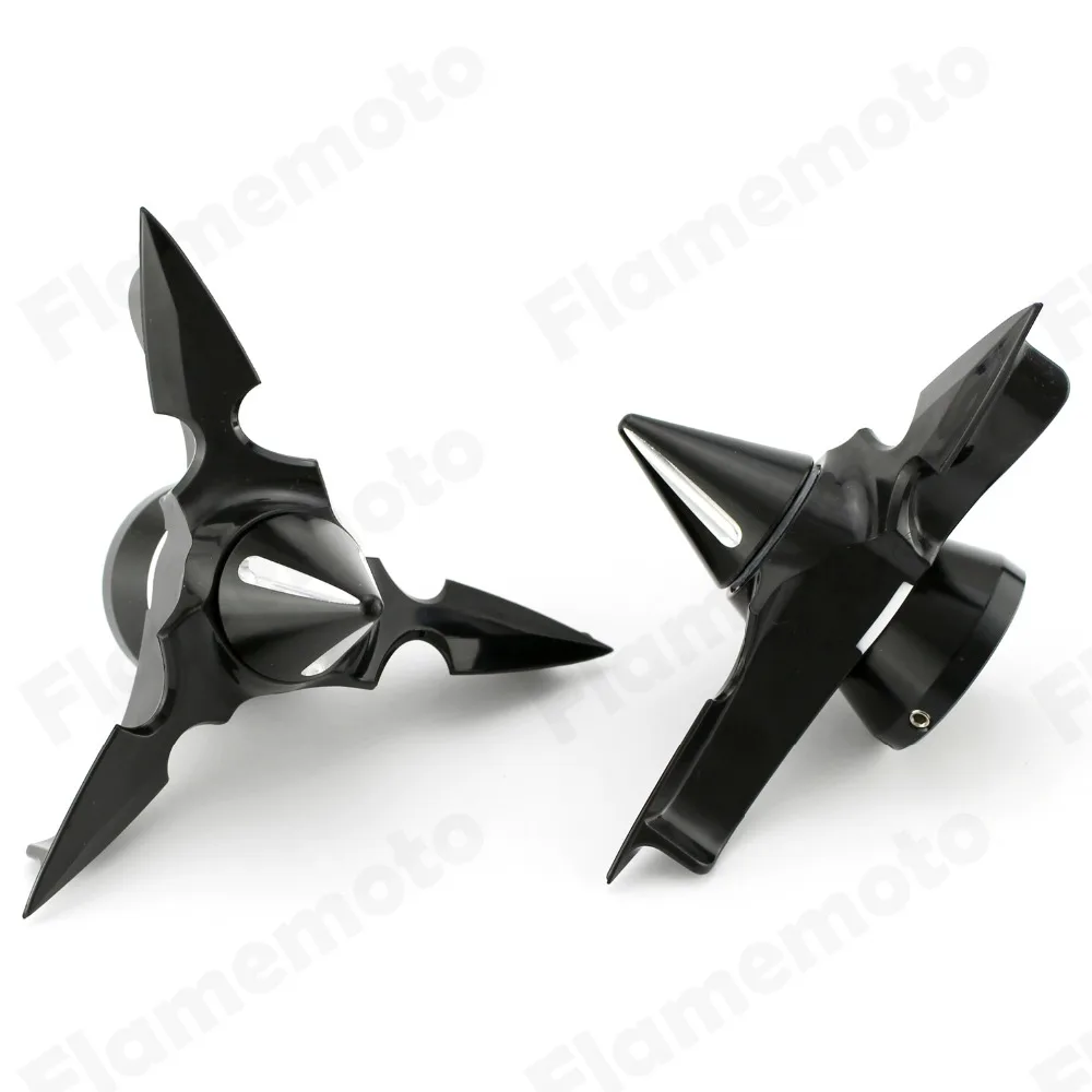 

Black Spun Blade Spinning Front Axle Cap Nut Cover For Harley Dyna Touring XL XG Softail Softail V Rod VRSC