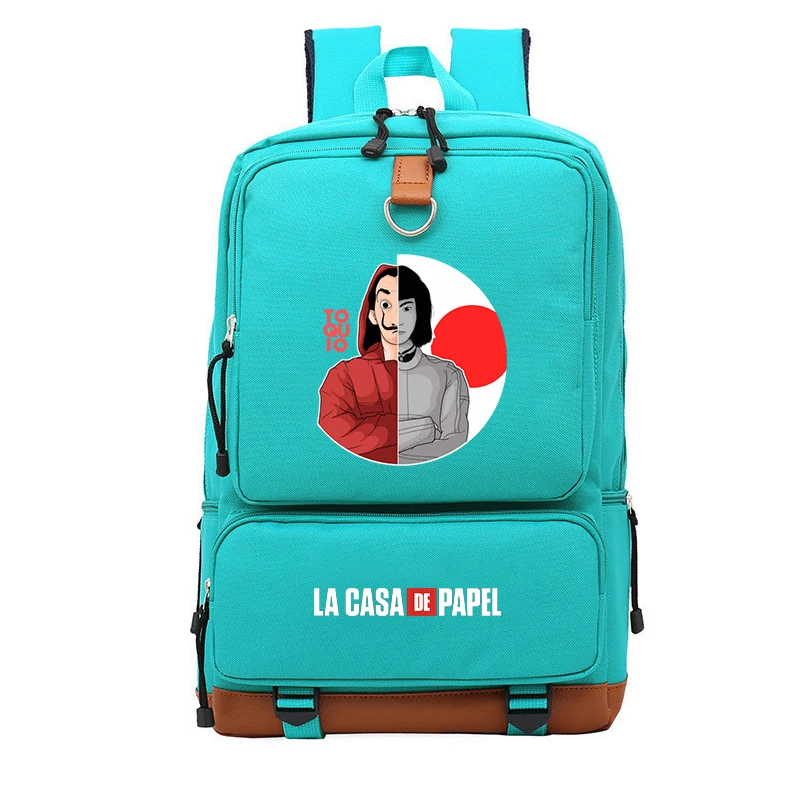 

Print La Casa De Papel Canvas Bags Men Women Backpack College Students School Large Capacity Bag Teen Boy Girl Laptop Travel Bag