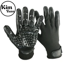 Перчатки Ким Юань-слева и справа-Улучшенный, пять пальцев Дизайн-для кошек, собак и лошадей-длинный и короткий мех-нежный, De-Shedding