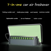 Многофункциональный автомобильный освежитель воздуха, автомобильная Временная парковочная карта, автомобильный держатель мобильного телефона, ароматизированный держатель телефона, автомобильные аксессуары Ambientador Coche