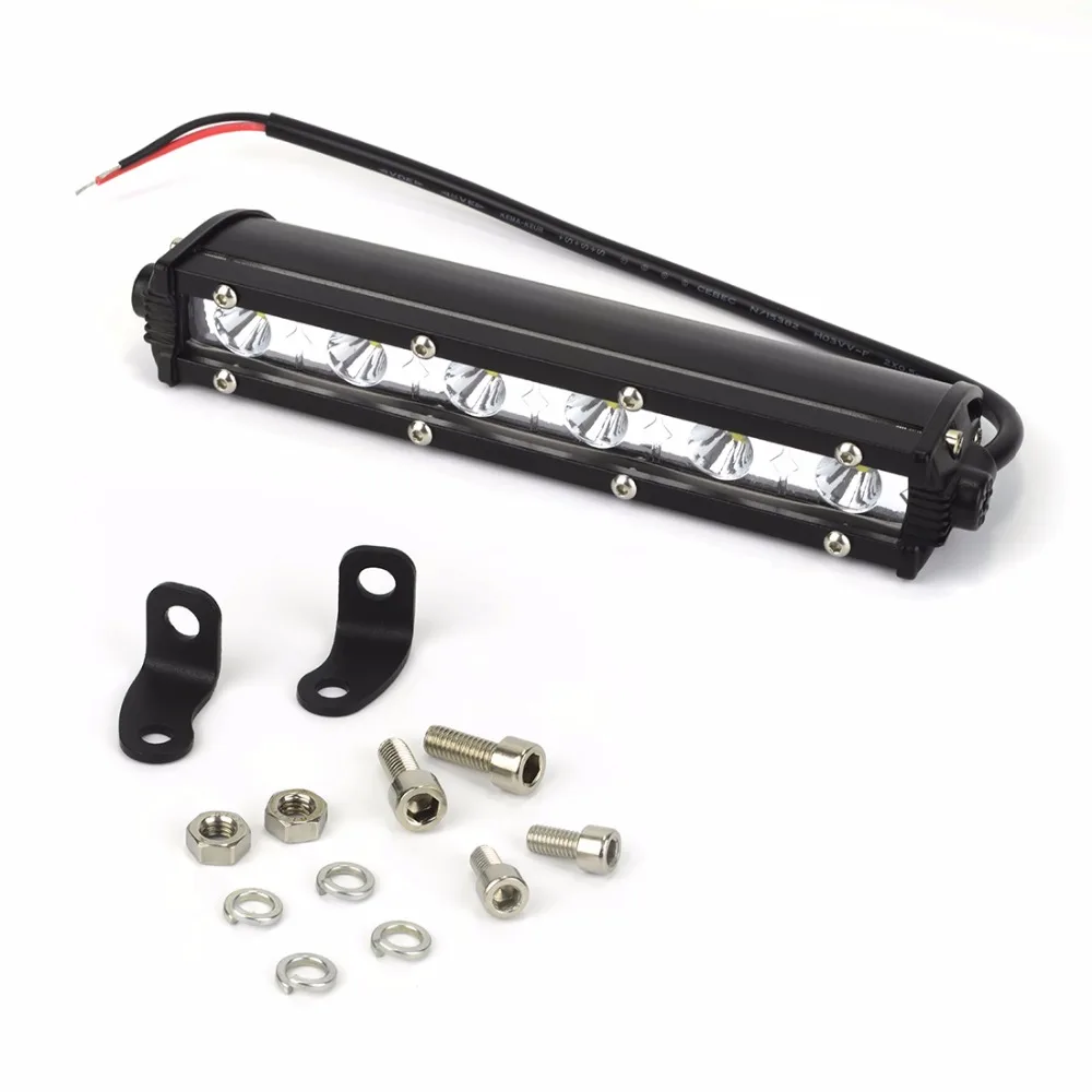 7 inch 18W Spot Flood Ultra Slim Single LED Light Bar Work Off road For Jeep Truck 4*4 SUV ATV