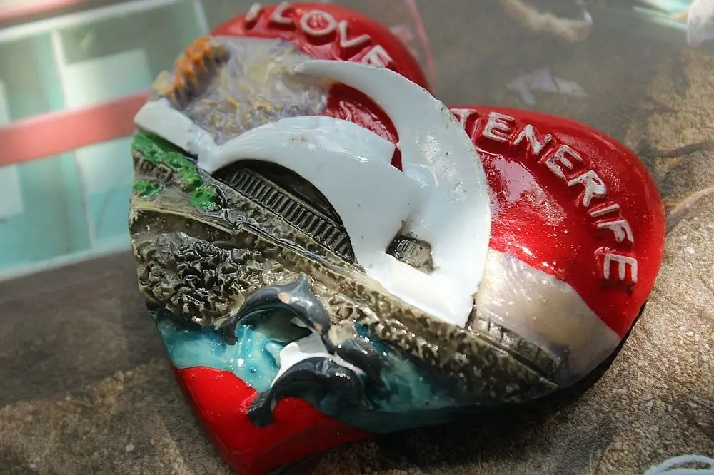Туристический сувенир в форме сердца из Испании Tenerife 3D искусственная смола|magnet