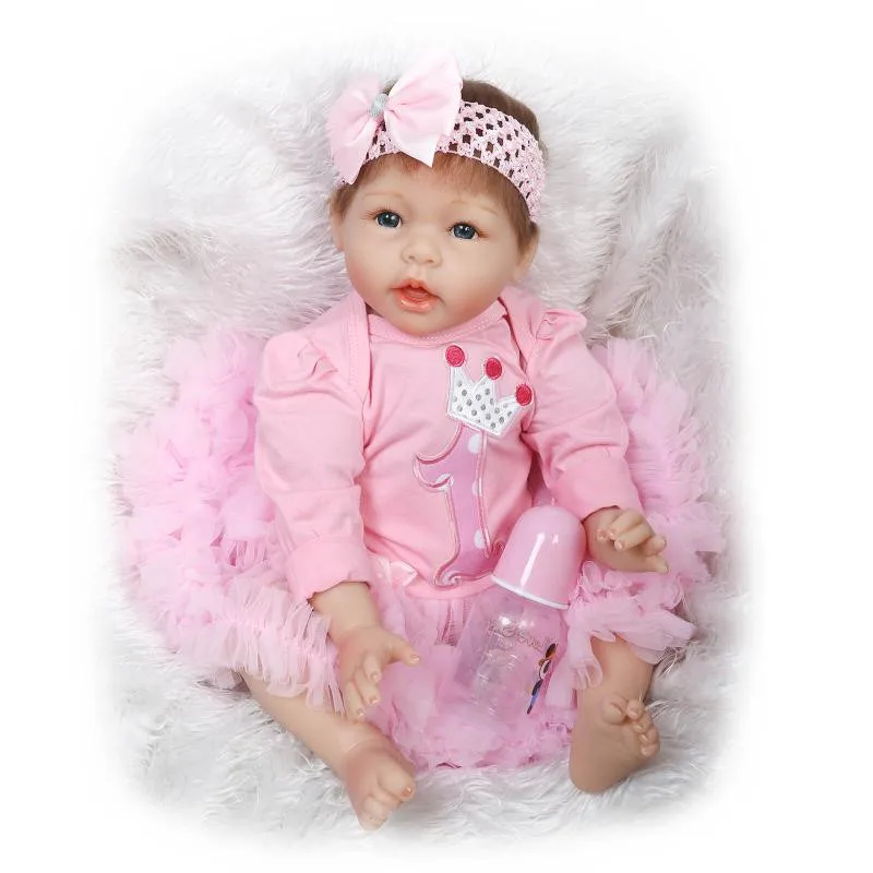New 55 cm Real Touch Lifelike Reborn Baby Dolls For Kids Accompany Partners Handmade Alive Newborn