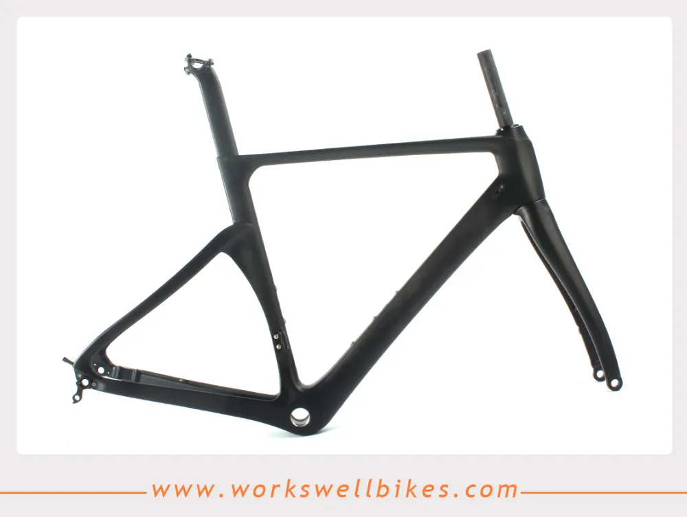 Excellent Popular Full Carbon Road Bike Frame 54cm BSA Frame+Fork+Headset Bicycle Framesets frame , headset , Fork Clamp 2 years warranty 2